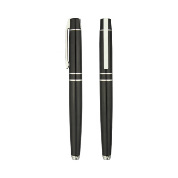 Bestes Business -Geschenk Elegante Promotion dicker Metall -Roller -Ball Stift Schwarzer Mattballpoint Pen